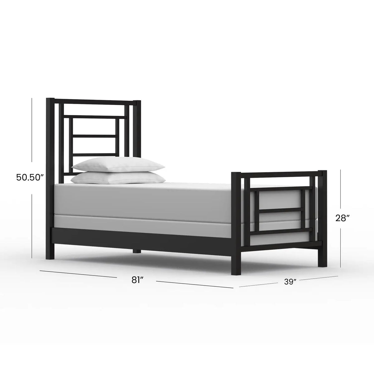 Sunset 1320 twin CBMPF MatteBlack finish dimensions C