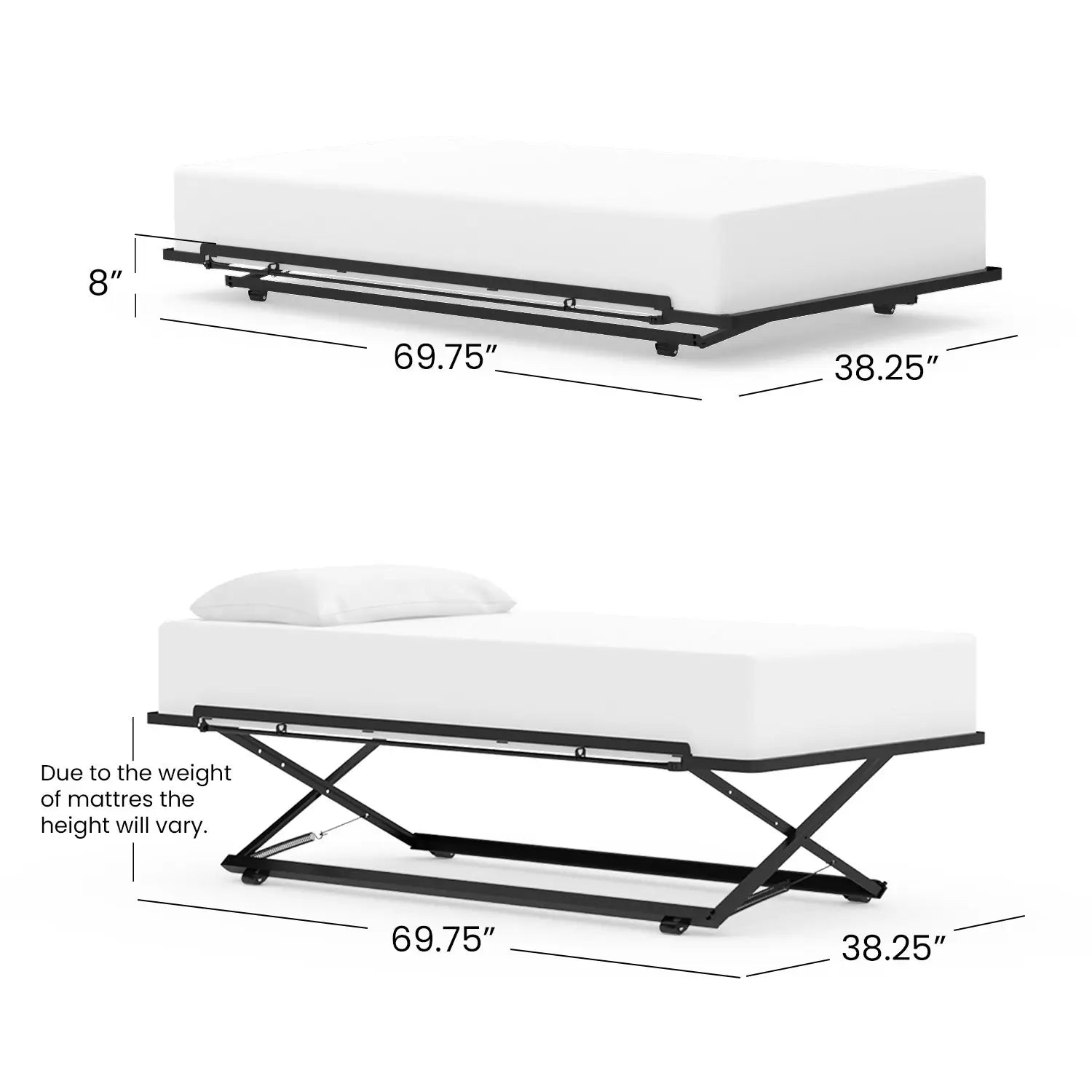 Sunset 1320 twin CBSHR MatteBlack finish dimensions2