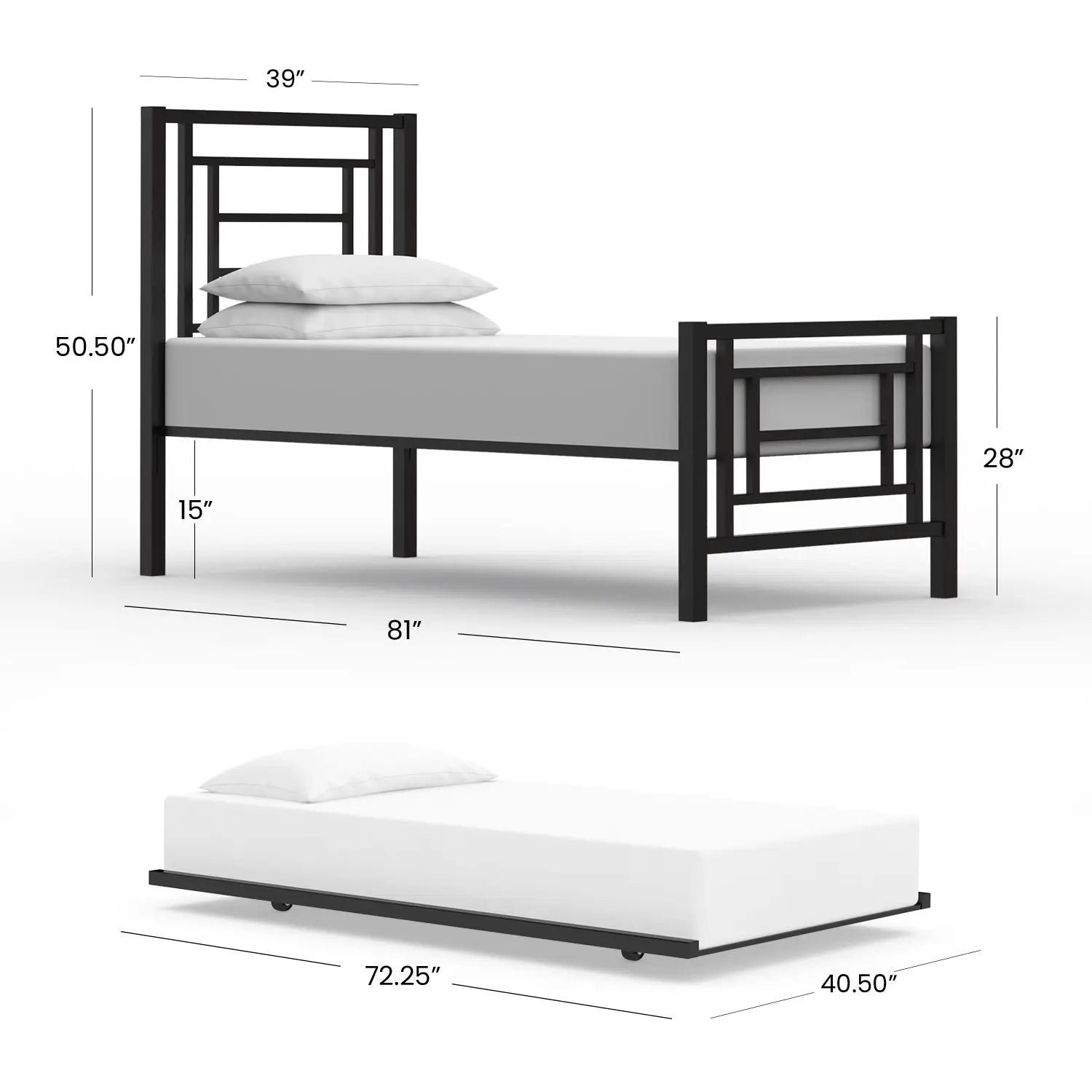 Sunset 1320 twin CBSTR MatteBlack finish dimensions C