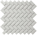 Roca Tile - White Bright  12 x 12 Diamond Herring Mosaic