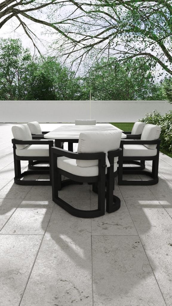 Malibu Dining Chair in Cast Silver, No Welt