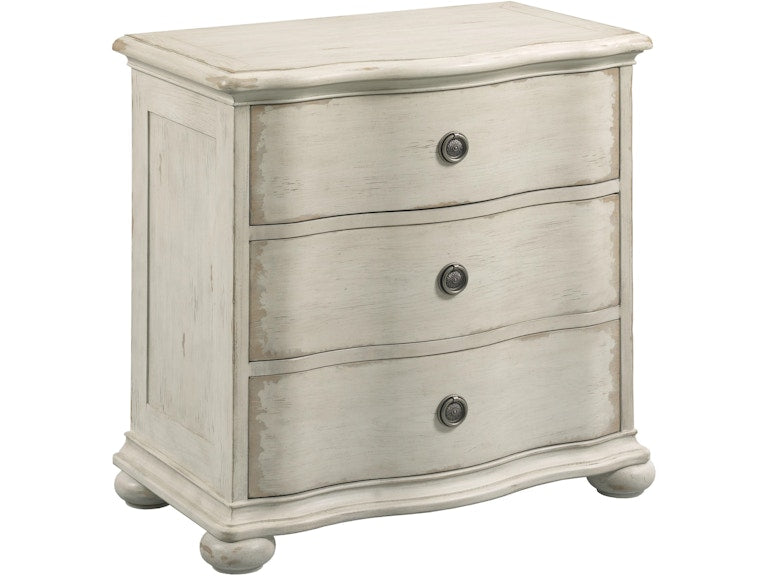 American Drew Helene Three Drawer Nightstand - Creme 309-420C