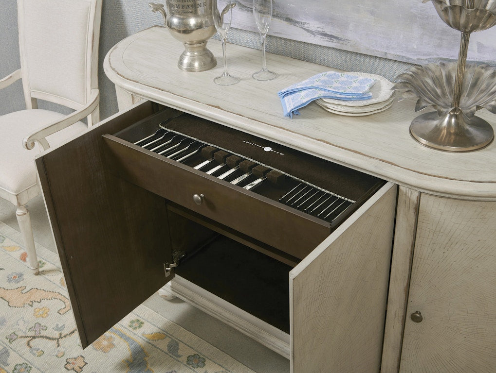 American Drew Picard Curved Buffet - Creme 309-850C