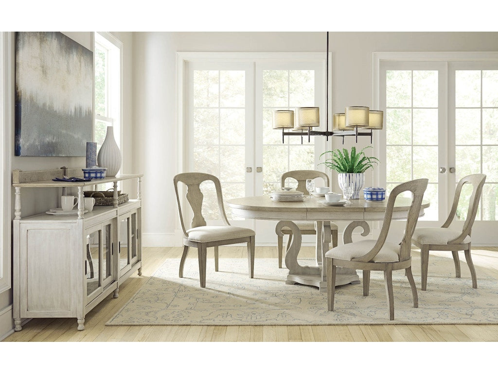 American Drew Whitby Upholstered Side Chair Driftwood 750-622D