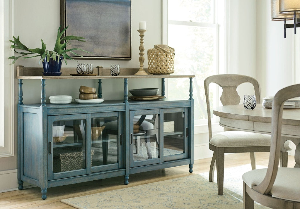 American Drew Dorset Credenza Blue 750-858B