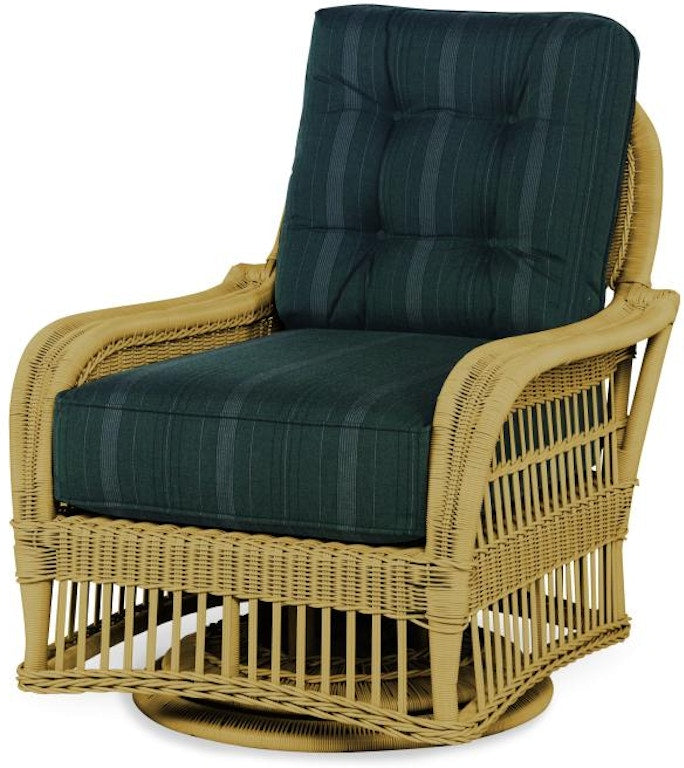 Century Furniture Mainland Wicker Swivel Chair With Buttons Back Ae-D40-13B-Nt