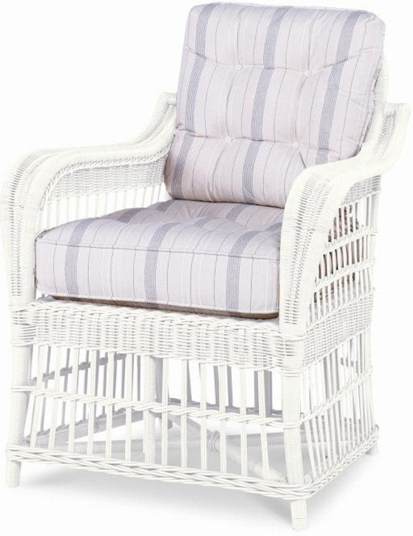 Century Furniture Mainland Wicker Large Dining Arm Chair With Button Back Ae-D40-54B