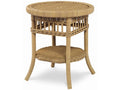 Century Furniture Mainland Wicker Side Table With Tempered Glass Ae-D40-83-Nt