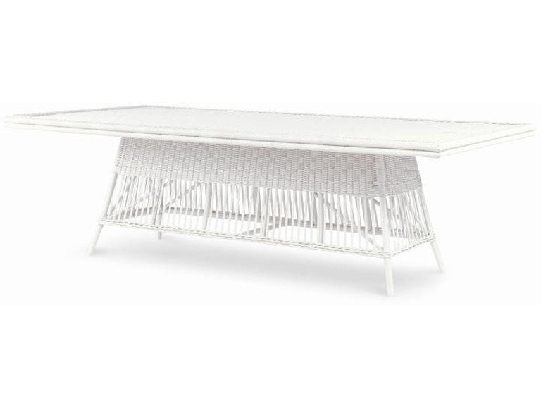 Century Furniture Mainland Wicker Rectangular Dining Table With Tempered Glass Ae-D40-91