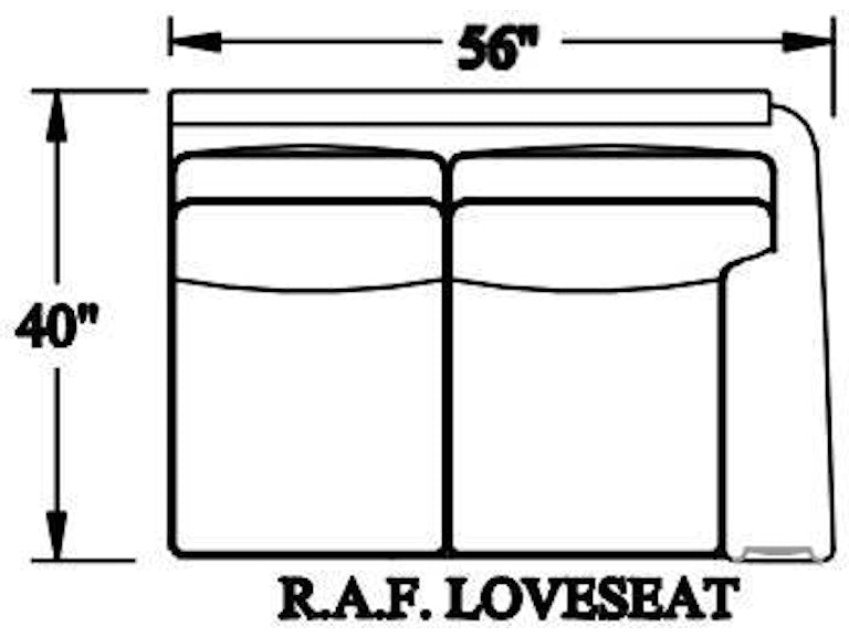 Bradington Young Hanley Right Arm Facing Loveseat 223-58