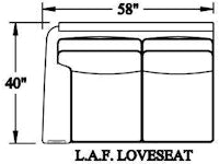 Bradington Young Warner Left Arm Facing Loveseat 220-57