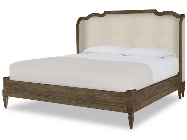 Century Furniture Nichole Upholstered Bed King 6/6 - Brown Rustic B2H-146