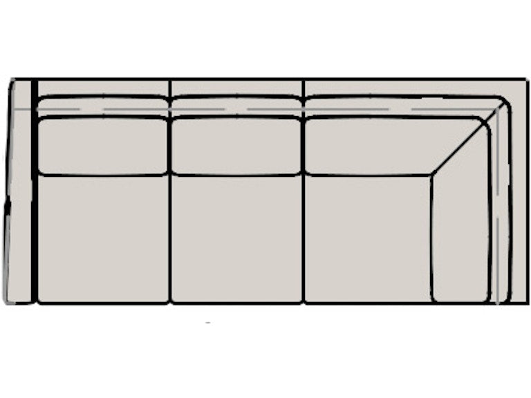 Bradington Young Reece Left Arm Facing Corner Return Sofa - Two Piece Back 202-93-2
