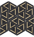 Roca Tile - Nero Marquina Metal Geo 12 x 14 Mosaic
