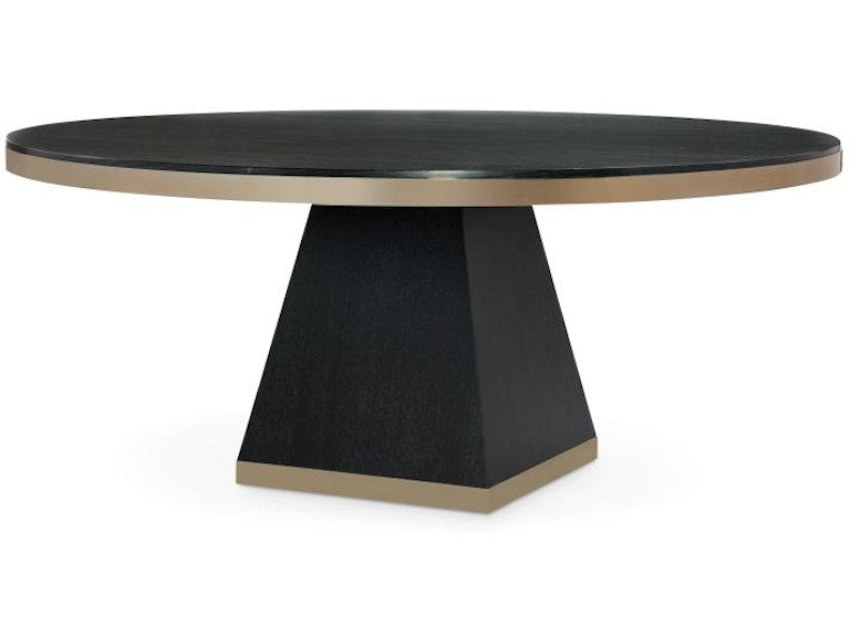 Century Furniture Corso 72 Round Dining Table - Black Cerused C1H-307