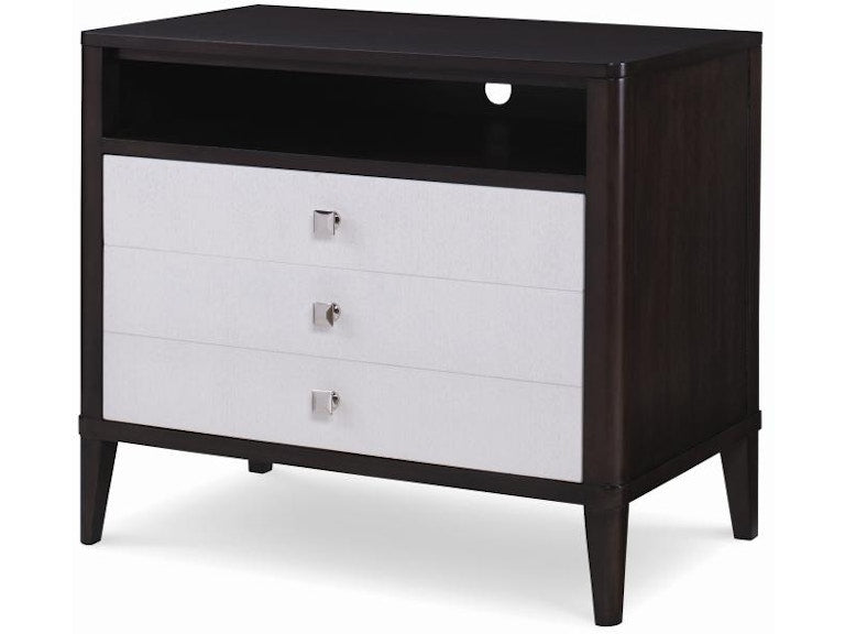 Century Furniture Aria Three Drawer Nightstand - Brownstone/Oxford White C6c-225