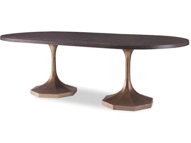 Century Furniture Blake Gold Pedestal 96 Dining Table C79-301