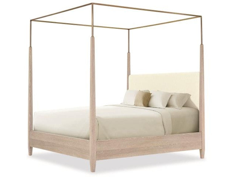 Century Furniture Cadence Metal Canopy Poster Bed - King 6/6 - Sand Cerused CA2-146