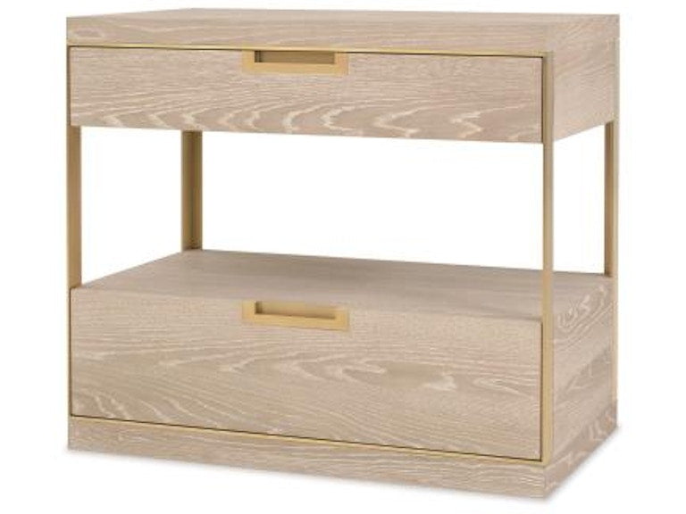 Century Furniture Cadence Two Drawer Nightstand - Sand Cerused CA2-222