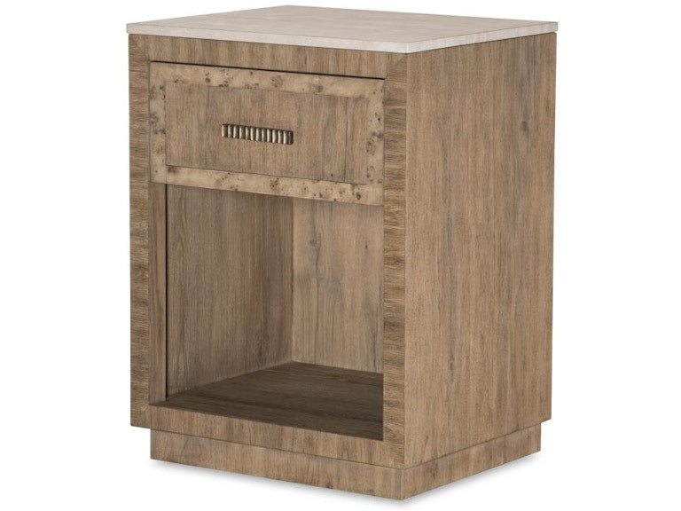 Century Furniture Monterey Single Drawer Nightstand With Travertine - Hawthorne Light CBA-222M-V1