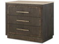 Century Furniture Monterey Three Drawer Nightstand With Travertine - Hawthorne Dark CBA-223M-V2