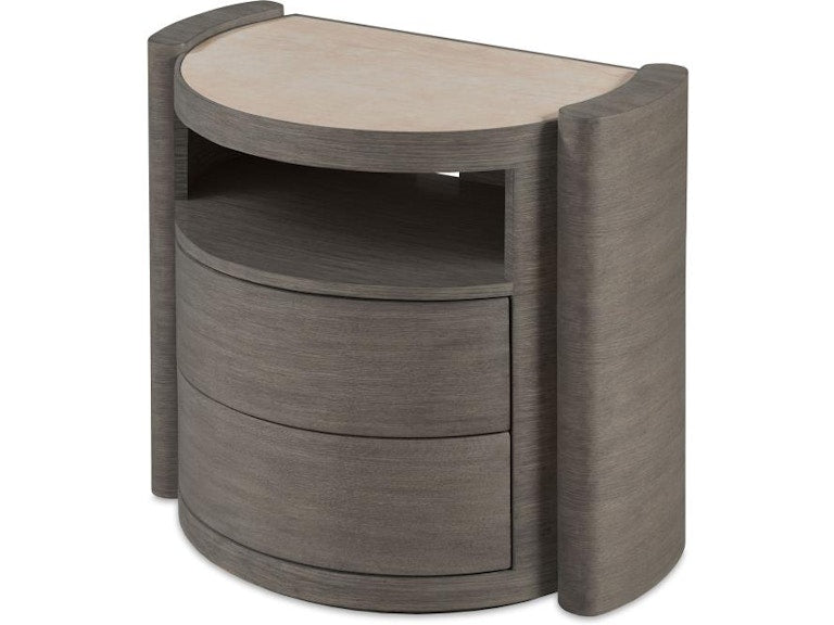 Century Furniture Yume Two Drawer Open Shelf Nightstand CD9-225