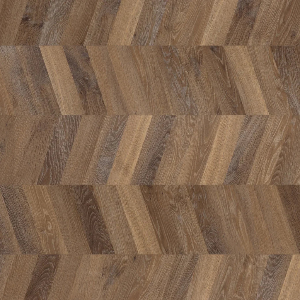 Karndean Luxury Vinyl Knight Tile Rigidcore Mid Limed Oak Chevron
