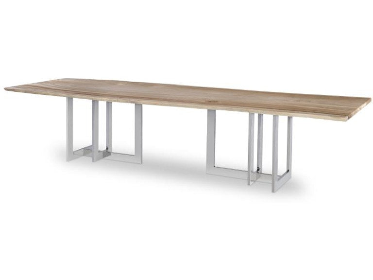 Century Furniture 108 Guan Slab Dining Table - Polished Nickel Base Cr9-1-108-G-972
