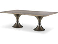 Century Furniture 108 Guan Slab Dining Table - Bronze Hourglass Base Cr9-1-108-G-977