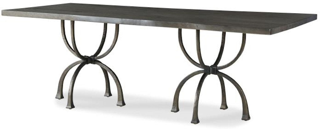 Century Furniture 86 Guan Slab Dining Table - Mottled Bronze Base Cr9-1-86-G-974