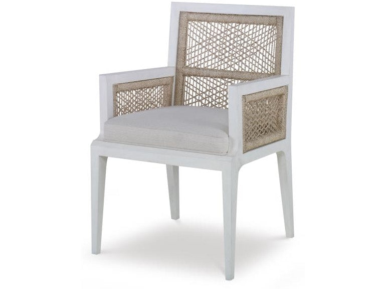 Century Furniture Pasadena Arm Chair - White/Natural/Flax CT6017A-CN