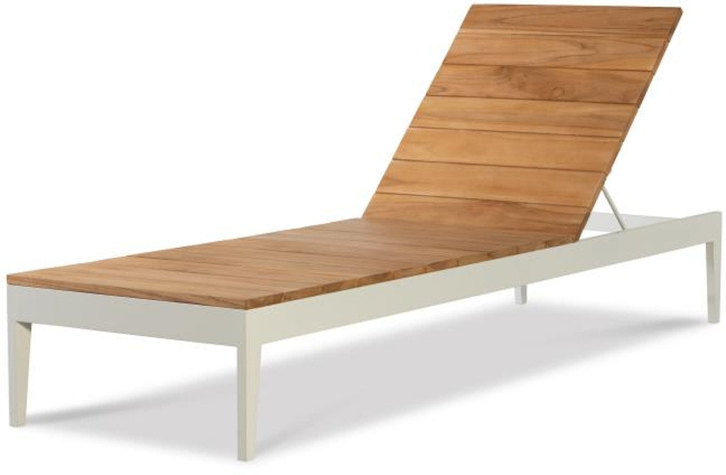 Century Furniture Ronan Poolside Aluminum/Teak Chaise D8A-3502-V1