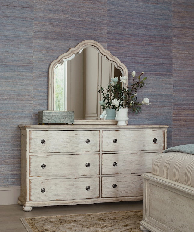 American Drew Vignette Serpentine Mirror Creme 309-020C
