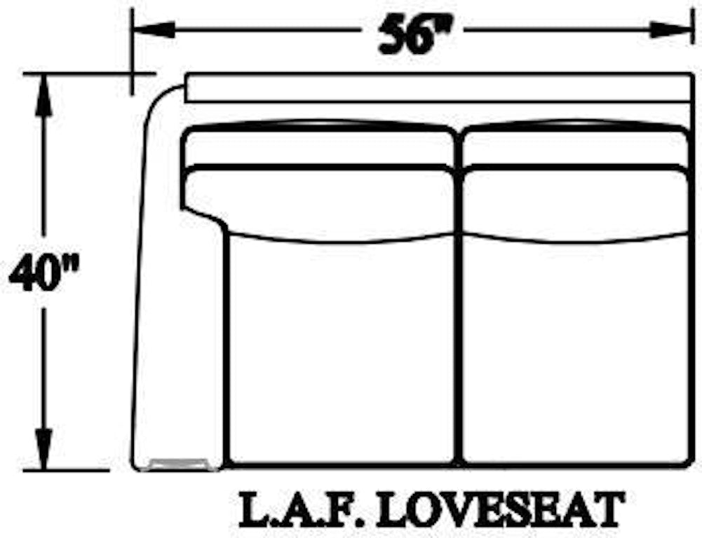 Bradington Young Hanley Left Arm Facing Loveseat 223-57