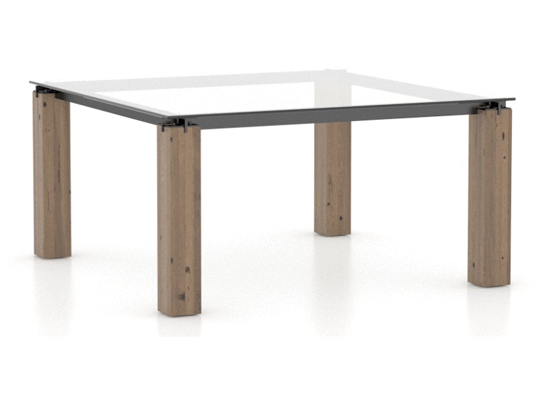 Canadel Square Glass Table GSQ06060CL25RLENF