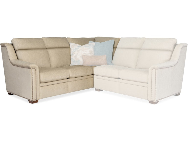 Bradington Young Raiden Left Side Facing Reclining Corner Return Sofa with Power Headrest - Two Piece Back 204-73-2