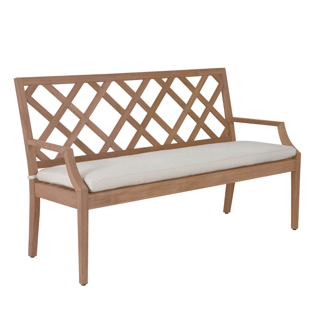 Haley Teak Outdoor Latticework Bench