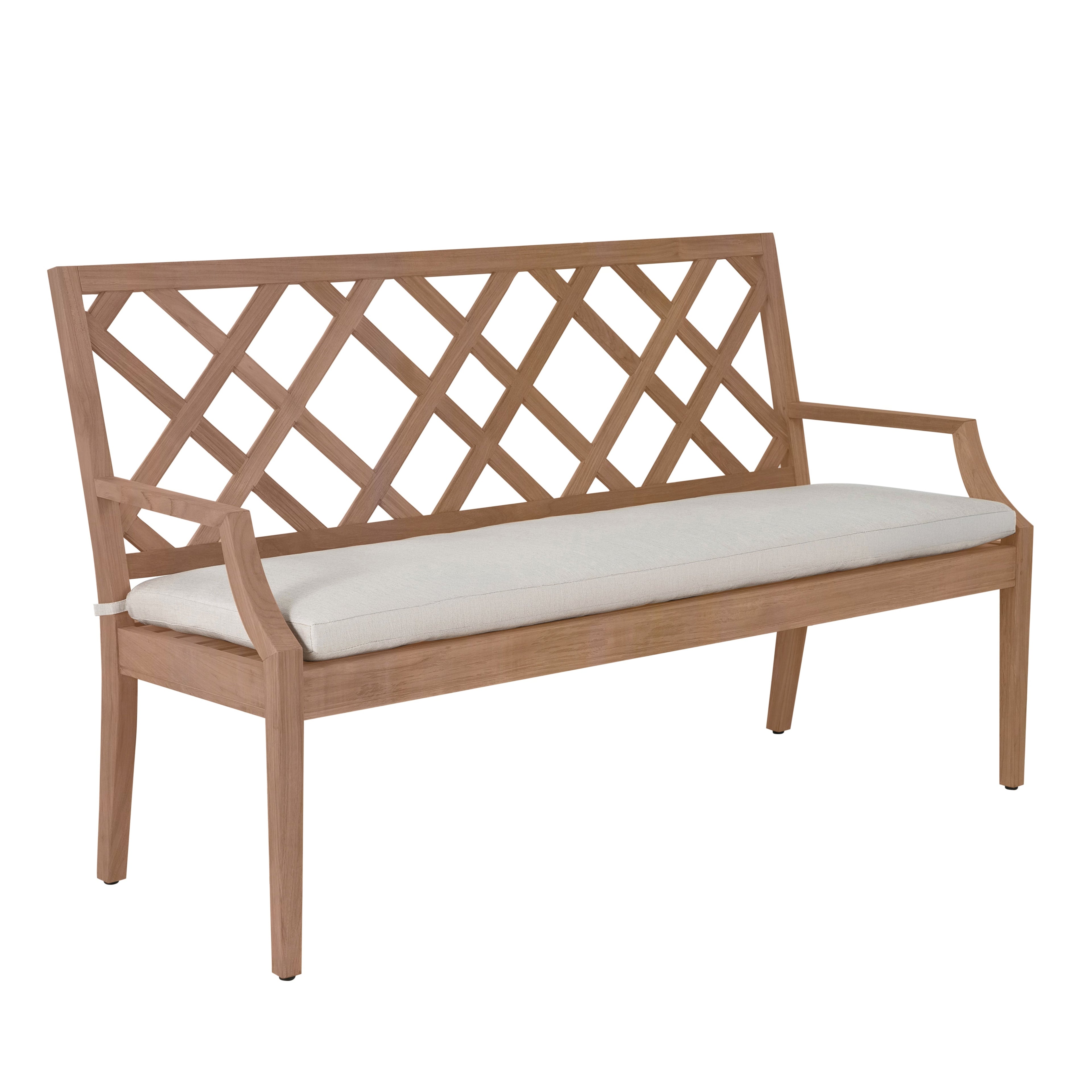 Haley Teak Outdoor Latticework Bench