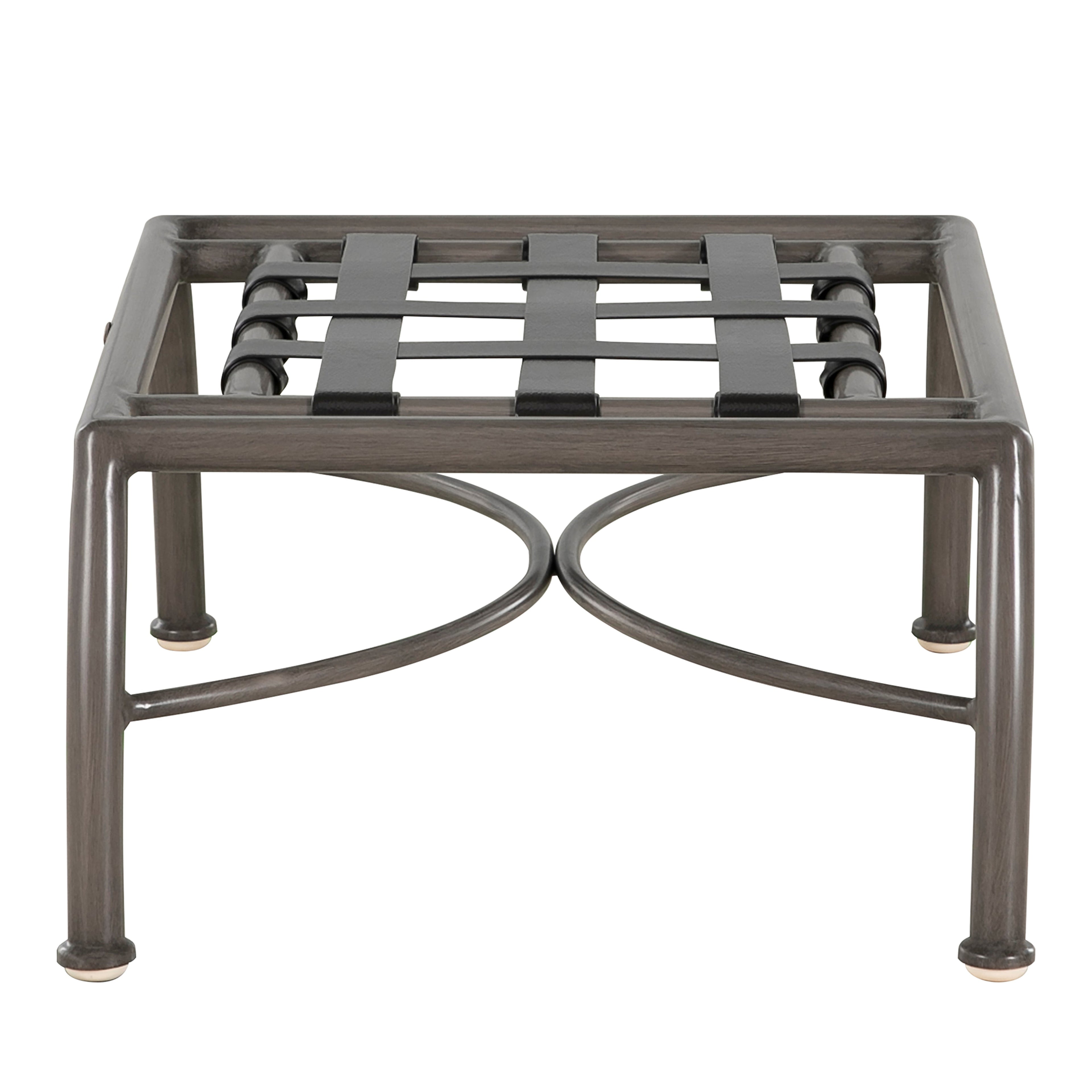 Elegante Aluminum Outdoor Woven Ottoman