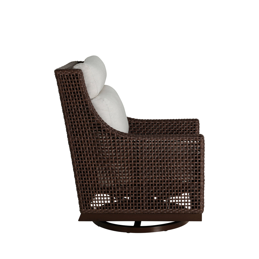 Peninsula Wicker Outdoor Swivel Glide Chair
