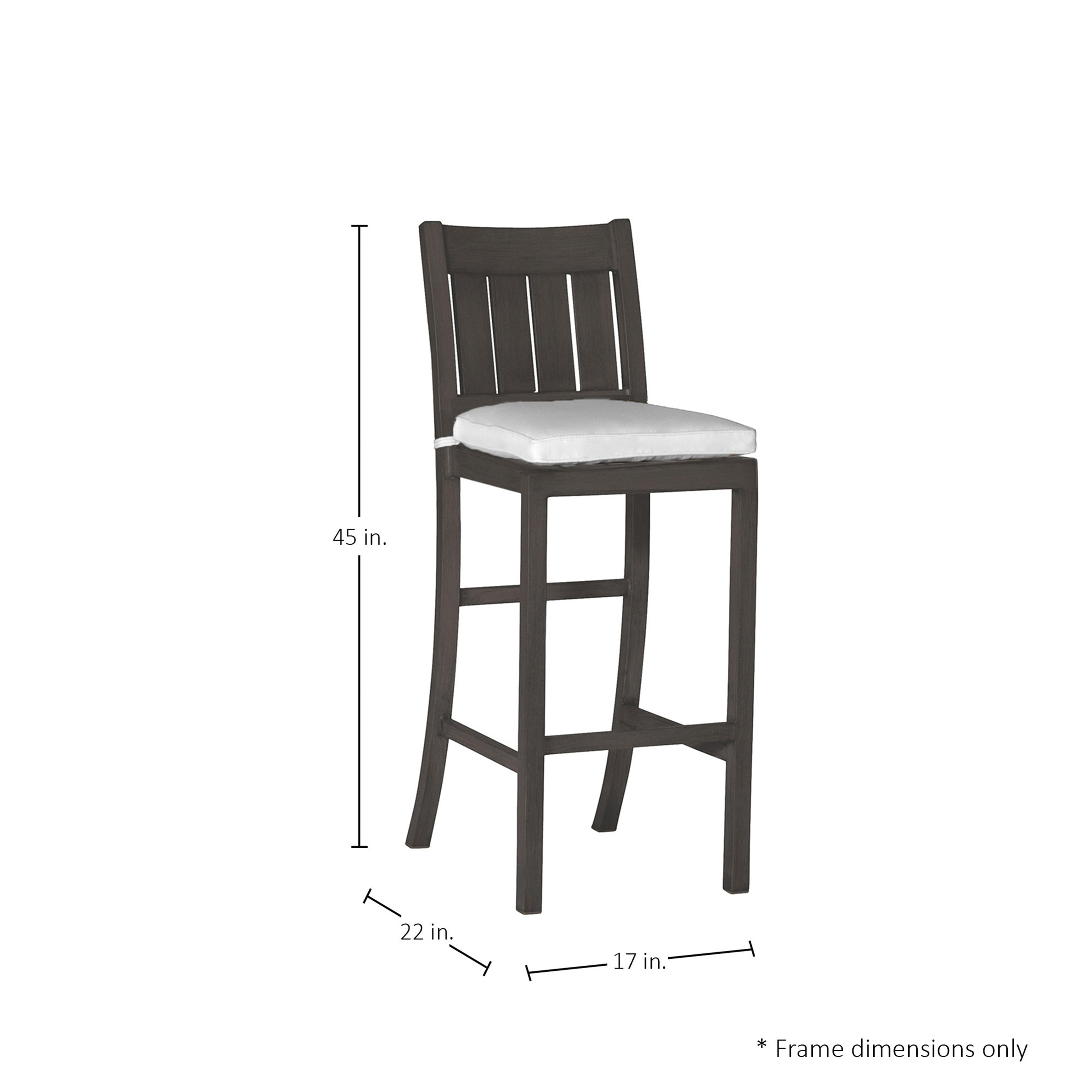 Club Aluminum Outdoor Bar Stool