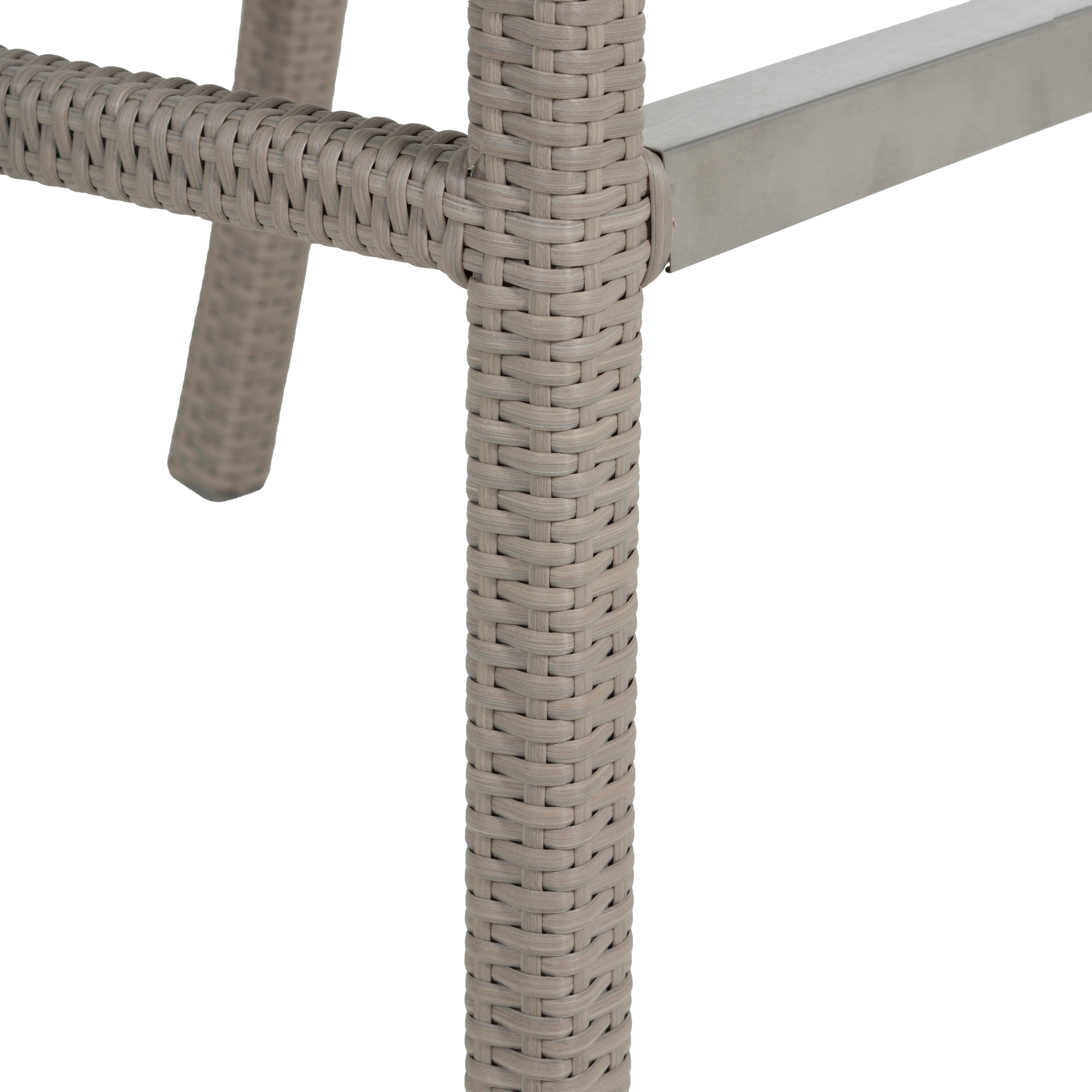 Athena Woven Resin Wicker Outdoor Bar Stool
