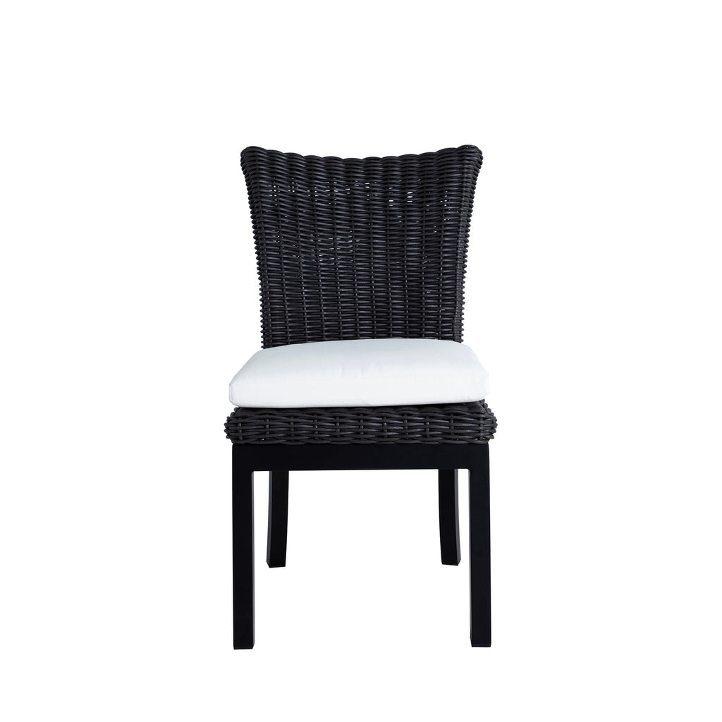 Montecito Woven Wicker Outdoor Dining Side Chair