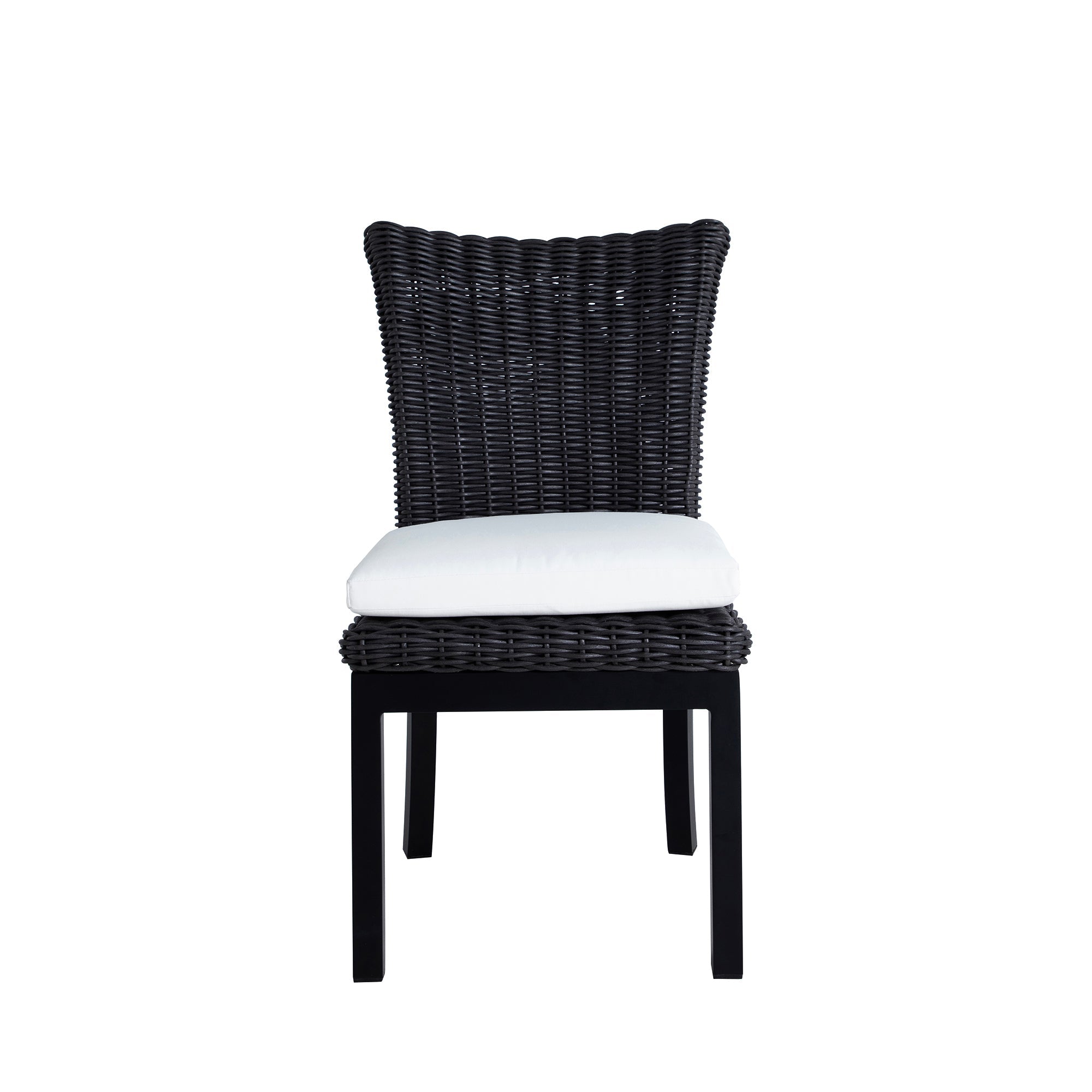 Montecito Woven Wicker Outdoor Dining Side Chair