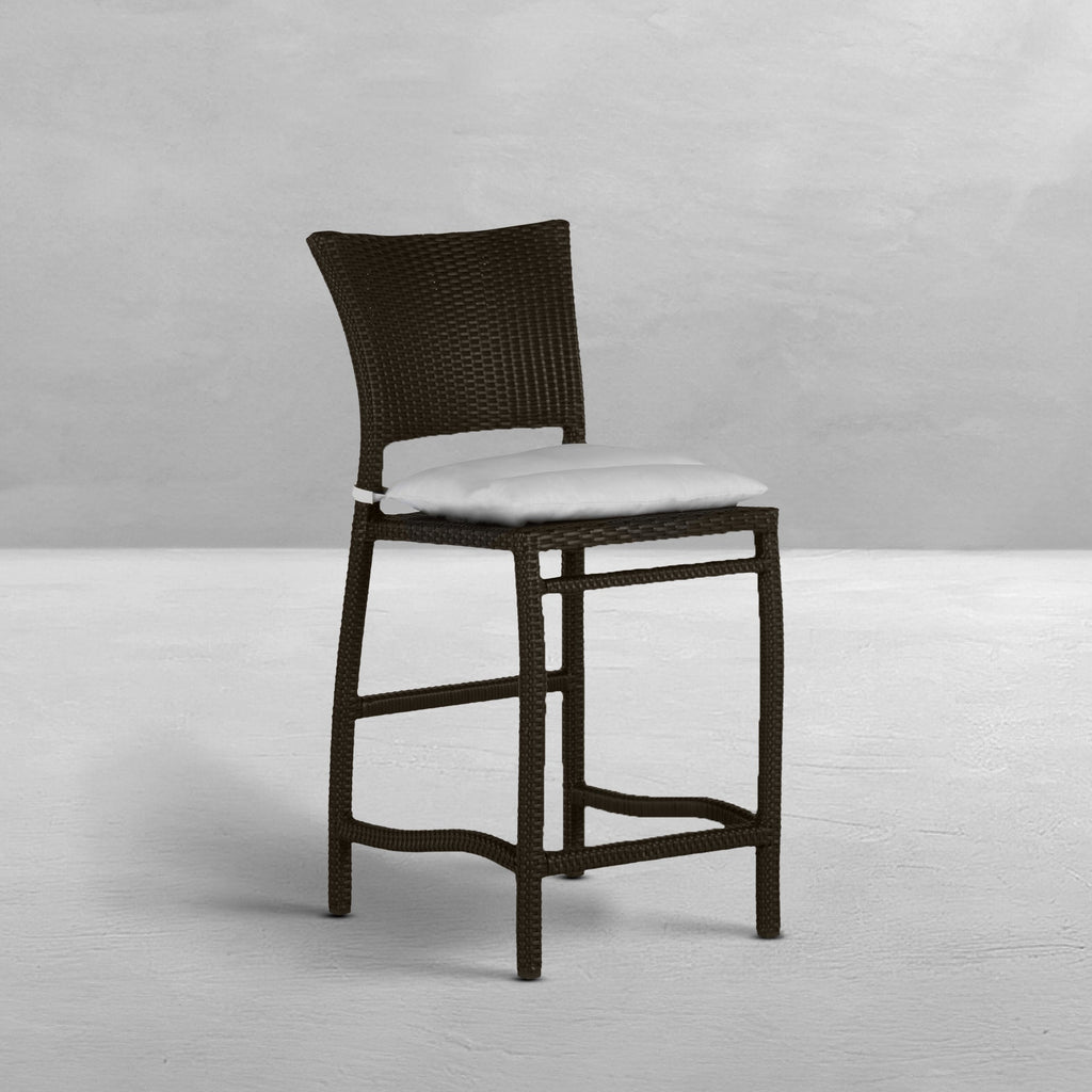 Skye Woven Resin Wicker Outdoor Counter Stool