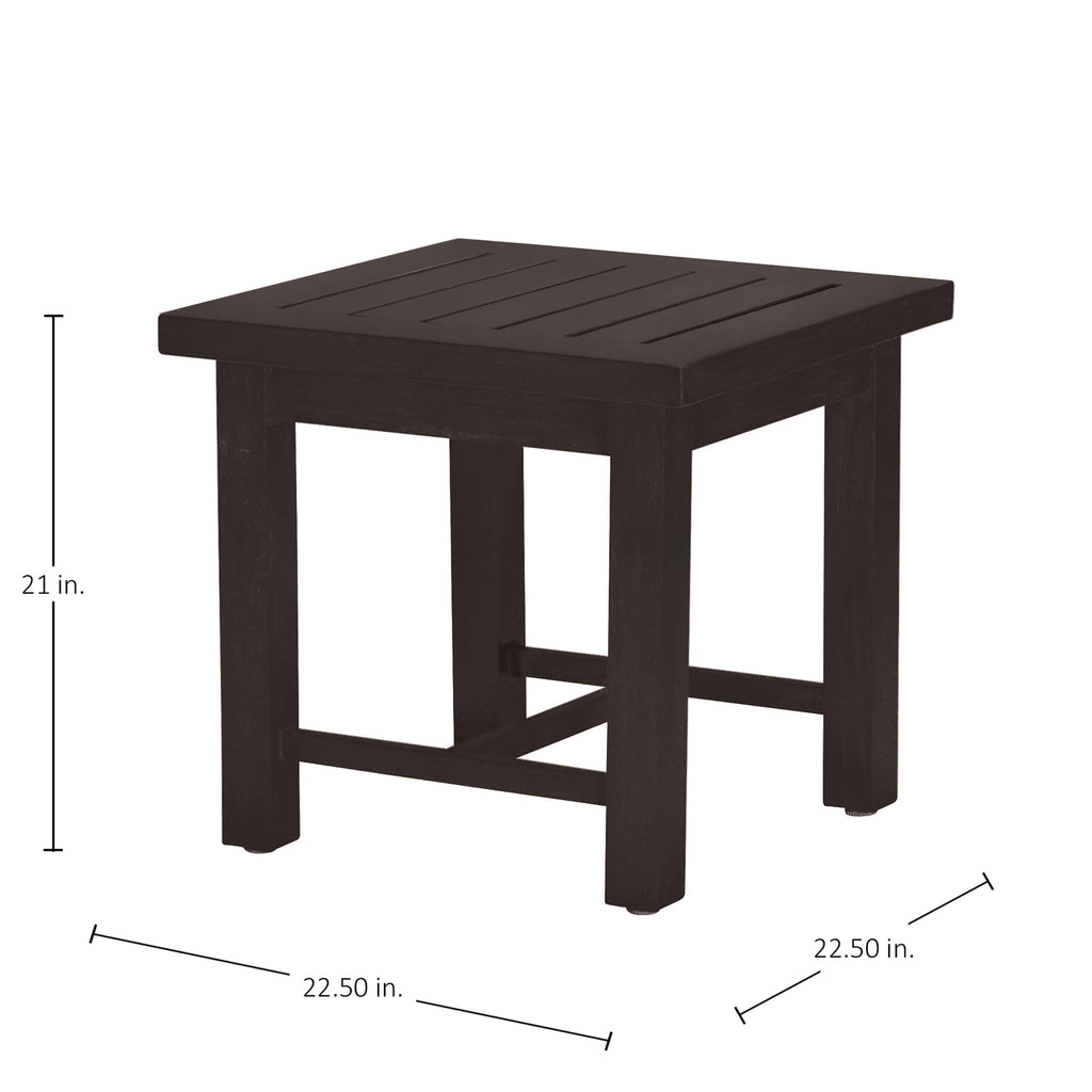 Club Aluminum 22.5" Square Outdoor End Table