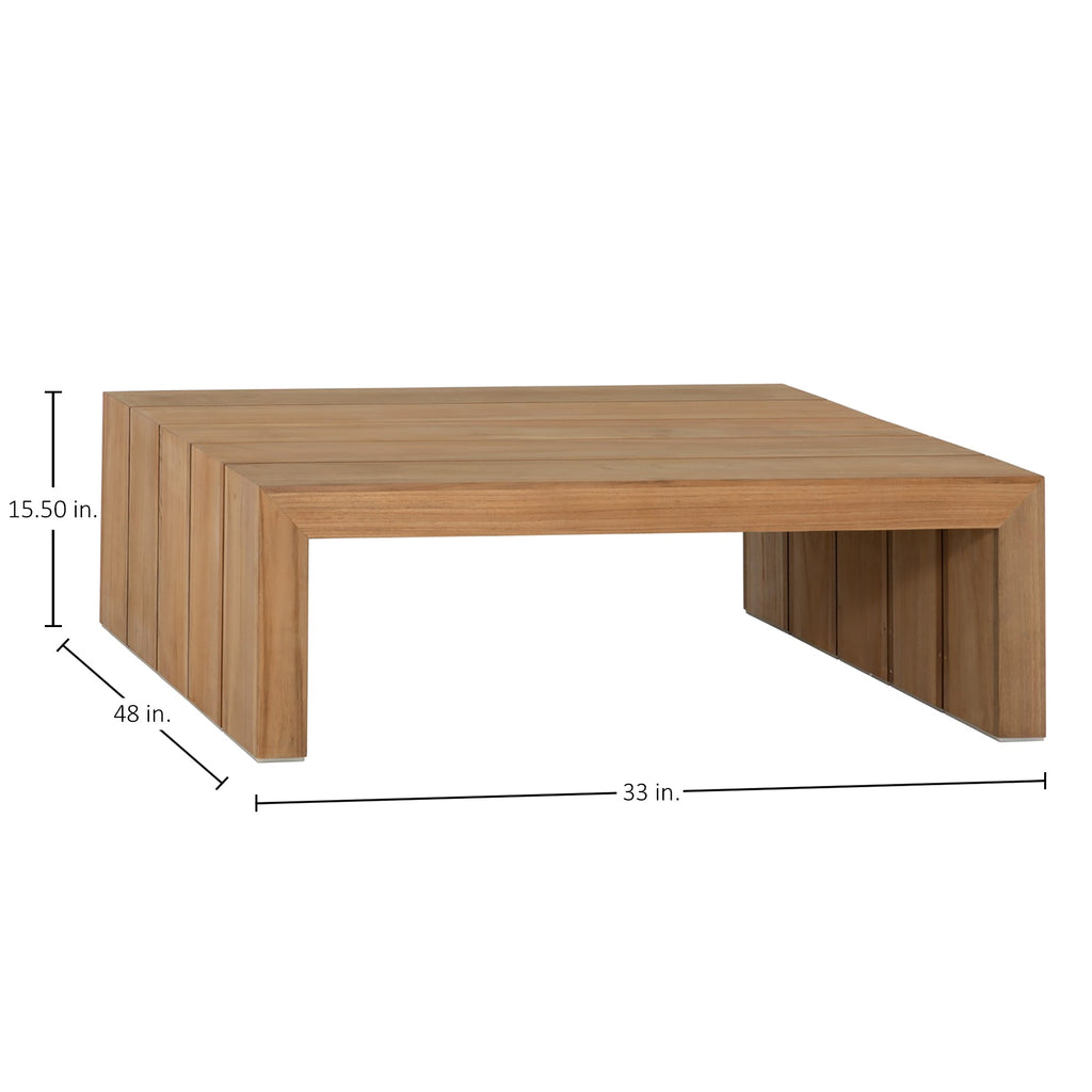 Messina Rectangle Outdoor Waterfall Coffee Table