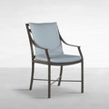 QS Monaco Arm Chair, Slate Gray-Linen Chambray