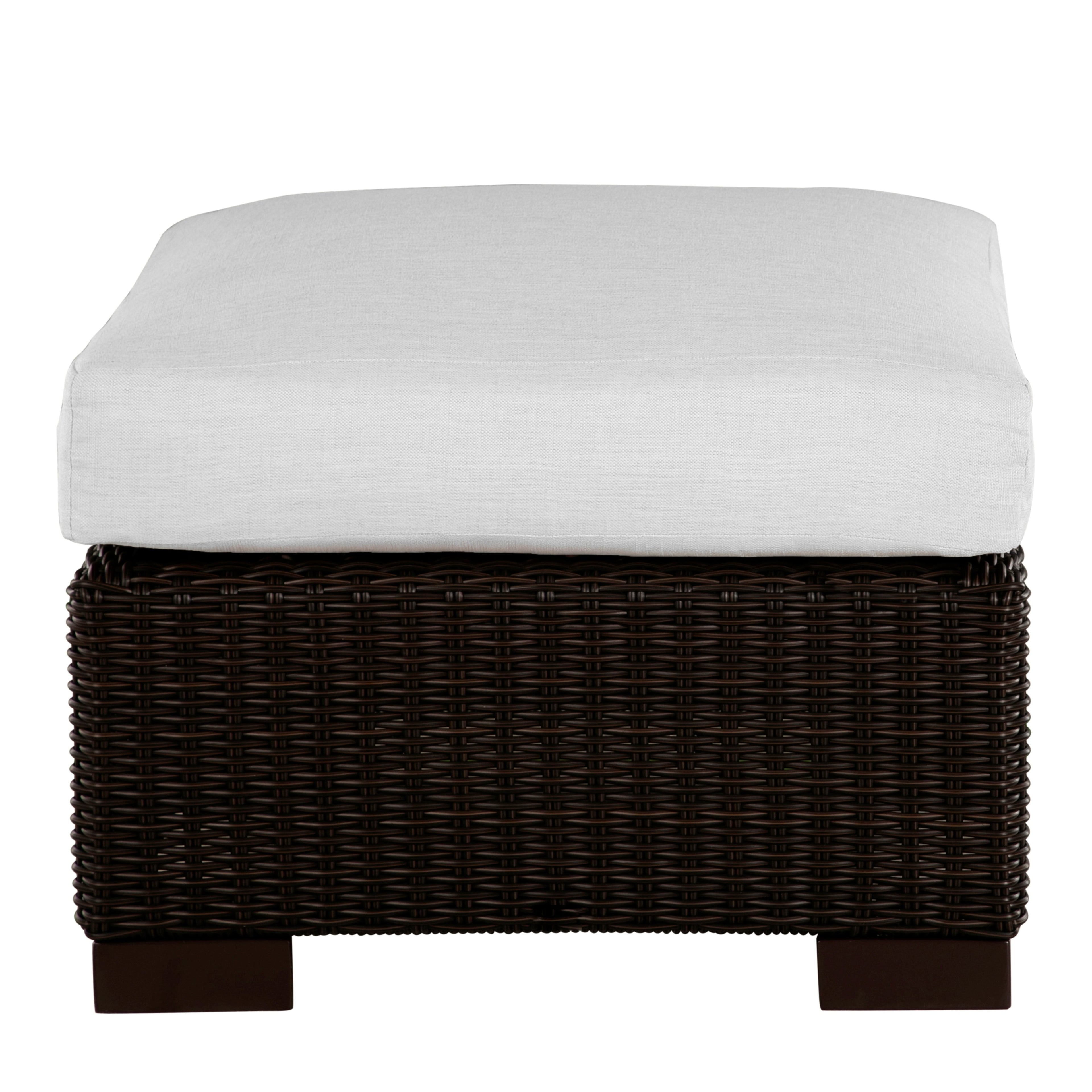 Club N-Dura Resin Wicker Outdoor Woven Ottoman