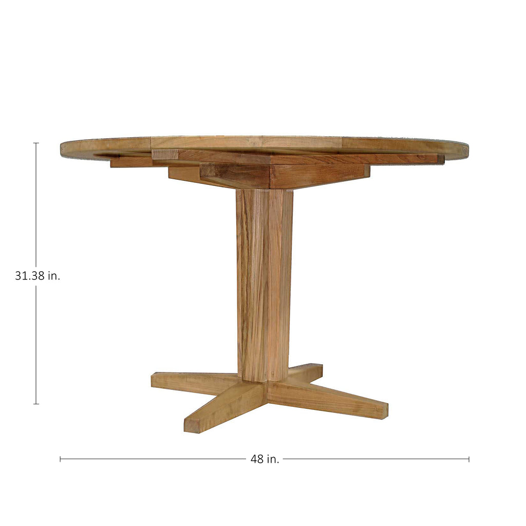 Club Teak 48" Round Outdoor Dining Table